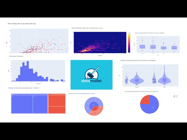 How to Create all plotly express charts automatically in under 10 lines of code using datamallet