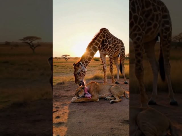 The Giraffe and the Tiger in the Wild