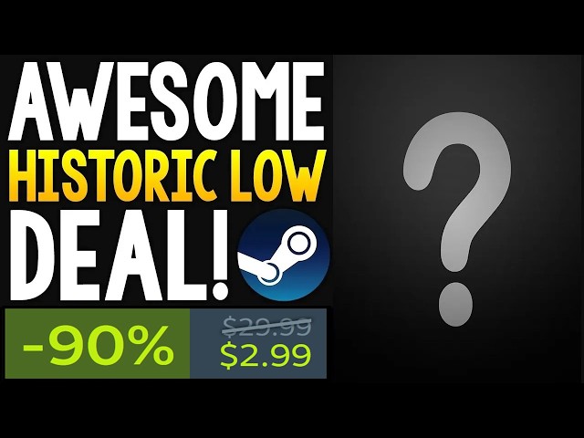 ABSOLUTELY AWESOME ALL TIME HISTORIC LOW STEAM PC GAME DEAL UNDER $3 + MORE GREAT STEAM GAME DEALS!