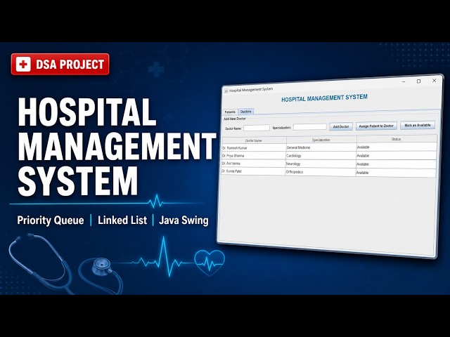 Hospital Management System in Java Swing | Data Structures Project