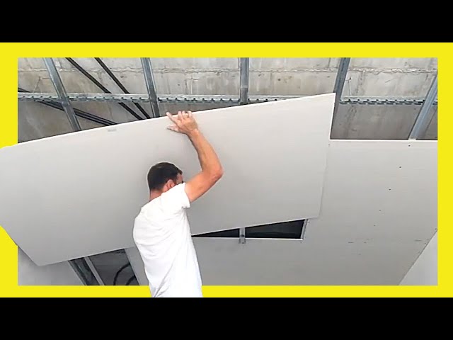 🔰 How to install and  PLASTERBOARD Ceiling 🔵 SAW Profiles 👉 Drywall