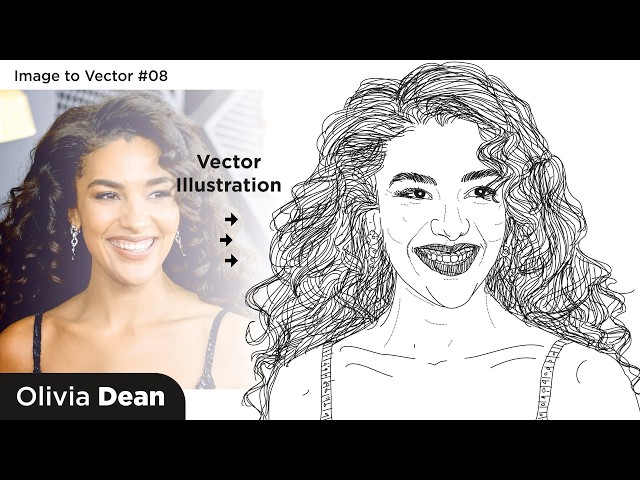 Olivia Dean | How to Draw Vector | How to Make Vector Art in Illustrator | Line Drawing Tutorial