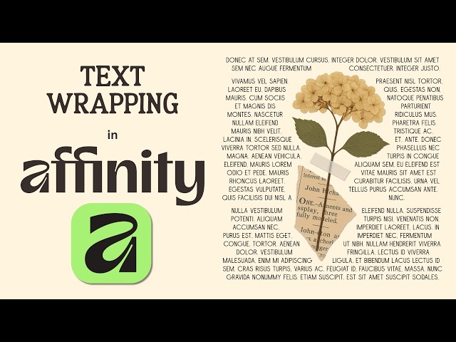 Text Wrapping in Affinity by Canva - Wrap Text Around an Object (Viewer Requested Tutorial)