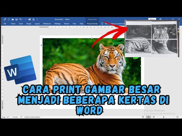 How to Print Large Images Across Multiple Sheets in Word • #SimpleNewsVideo