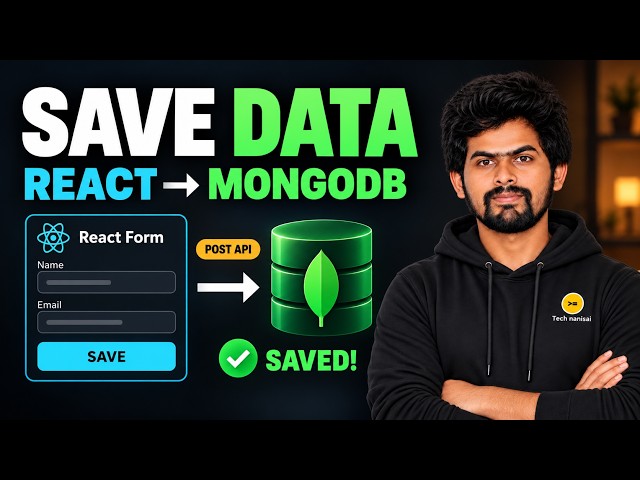 Save React Form Data to MongoDB | Node.js + Express + Mongoose | Telugu
