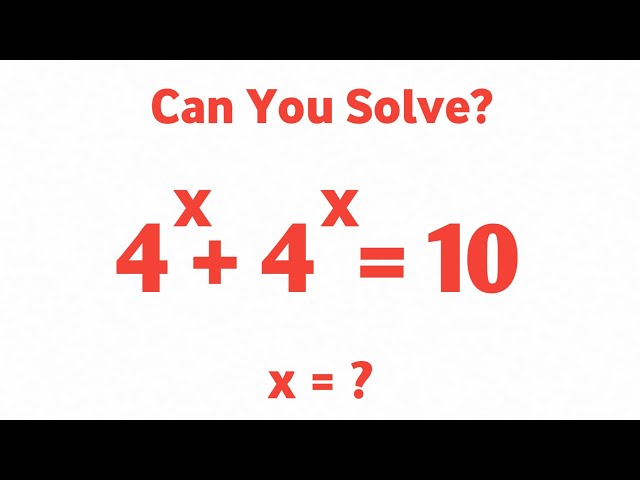 A Nice Exponential Algebra Problem | Can You Solve? | MathVita