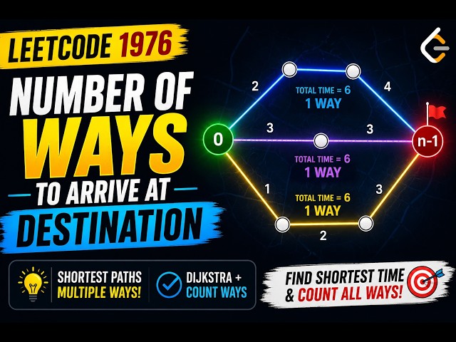 LeetCode 1976 – Number of Ways to Arrive at Destination | Dijkstra Algorithm