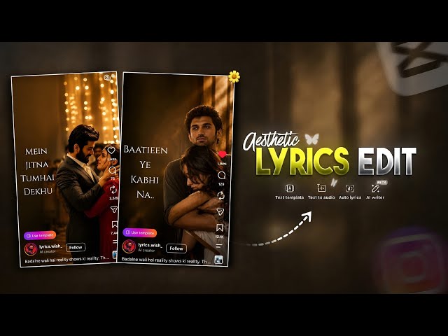 Trending Aesthetic Couples Lyrics Video Editing | Instagram Trending Lyrics Video Edit in Capcut ✨💞