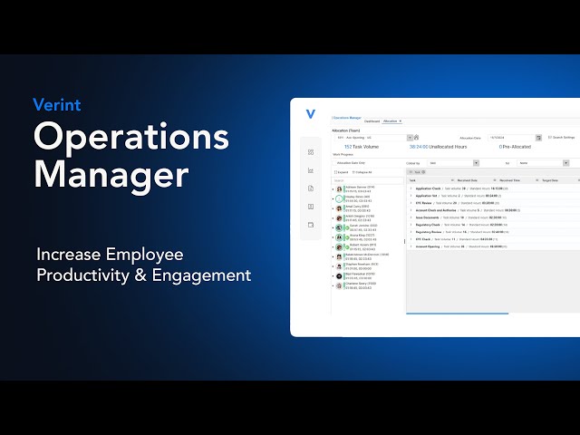 Verint Operations Manager Increases Back-Office Employee Productivity