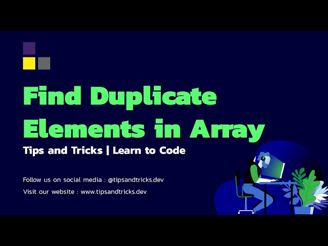 Find Duplicate Elements in an Array in Java | Interview Question