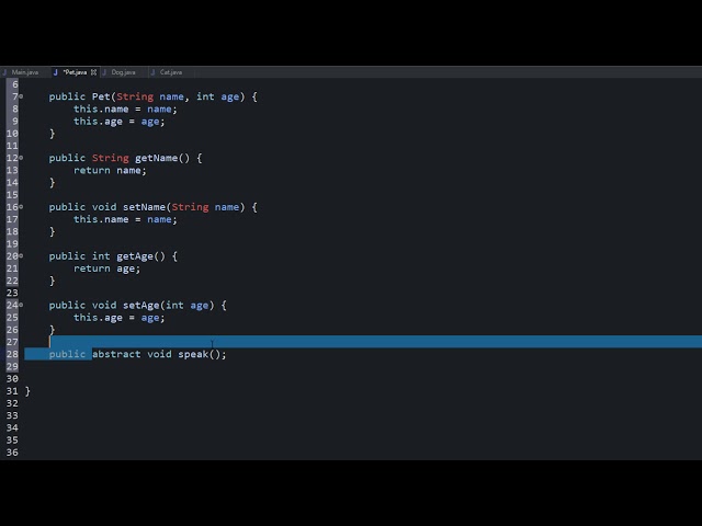Java Programming Tutorial - 31 - Inheritance, Abstract Classes and Abstract Methods