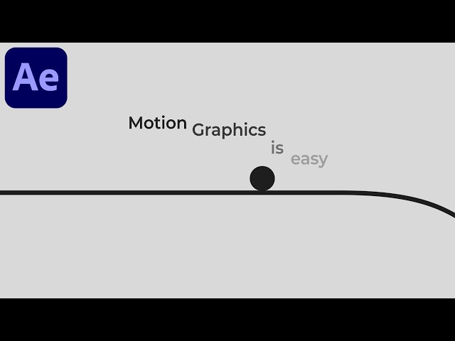 Minimal Line Motion Graphics Text Animation in After Effects - After Effects Tutorial | No Plugins