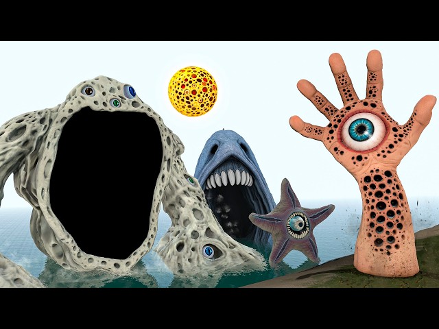 NEW VORTEX ARM TRYPOPHOBIA vs ALL SEA MONSTERS & TRYPOPHOBIA CREATURES! — Garry’s Mod