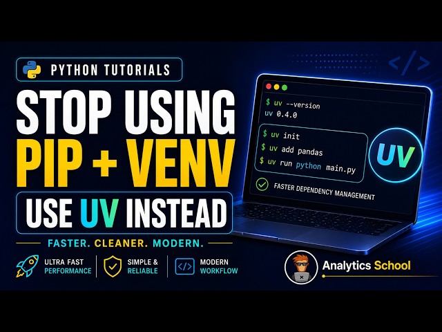 uv Python Package Manager Tutorial | Replace pip, poetry & virtualenv