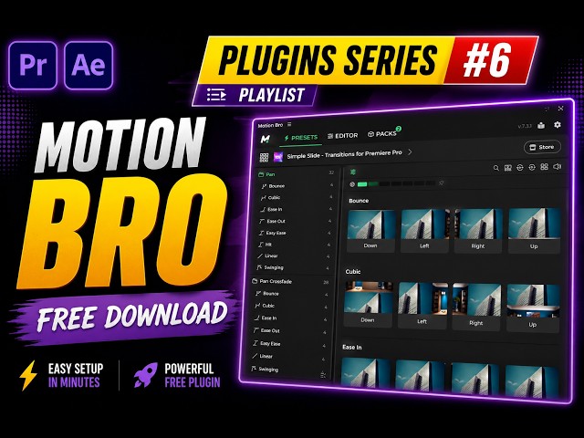 Motion Bro Plugin Tutorial | Premiere Pro & After Effects Plugins Series | Video #6