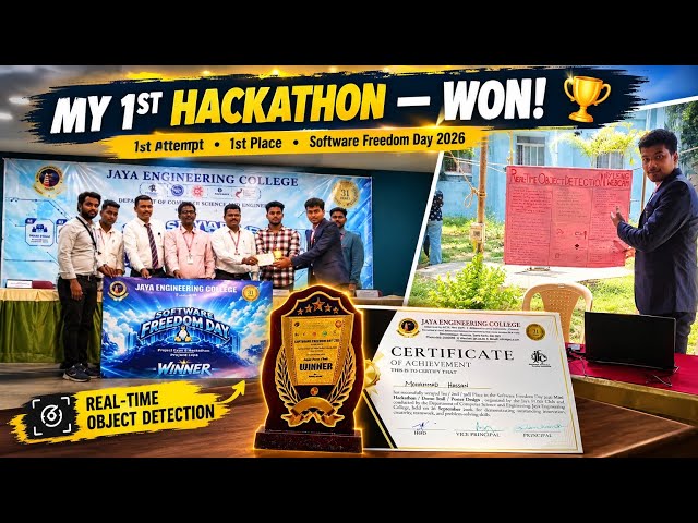 My FIRST Hackathon… AND WE WON! 🏆🔥 | Software Freedom Day 2026