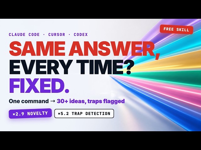 Your AI Gives Everyone the SAME Answer — This Free Skill Fixes It (ADHD for Claude Code & Codex)