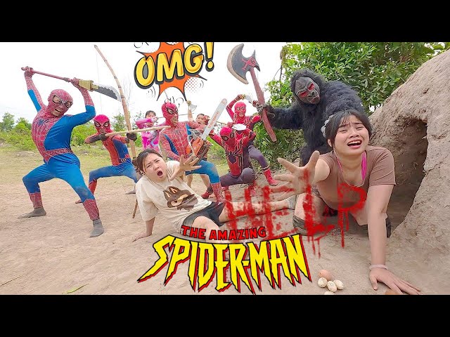 Top 5 videos, Spider-Man and King Kong team up to destroy the Fire Dragon to save the girl