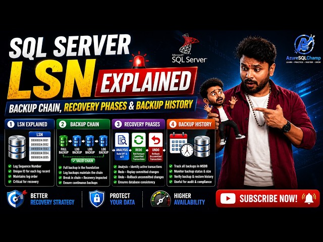 🎓SQL Server LSN Explained 🚨 | Backup Chain, Recovery Phases & Backup History #sqlserver #sqltips