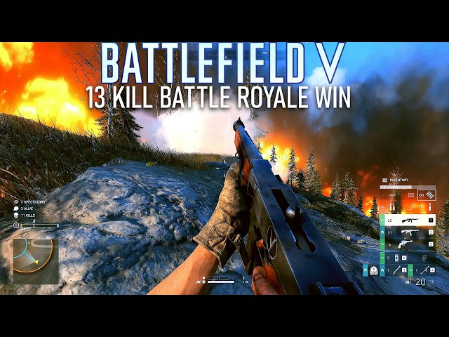 BATTLEFIELD 5: Battle Royale 13K Solo Win - Firestorm Full Gameplay