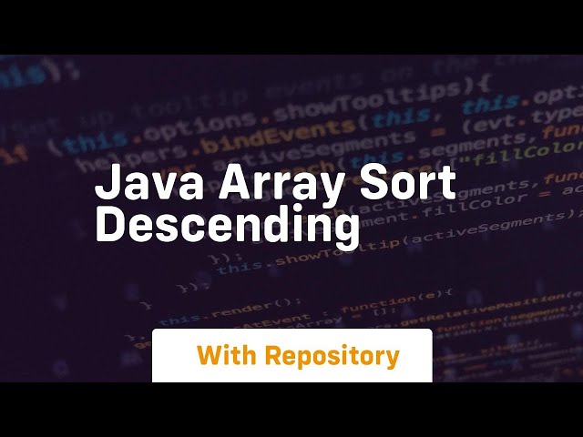 java array sort descending