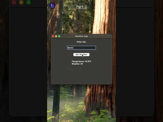 Weather App Using Python | Python Project P-2| Build a Weather App Using Python #shorts#pythonshorts