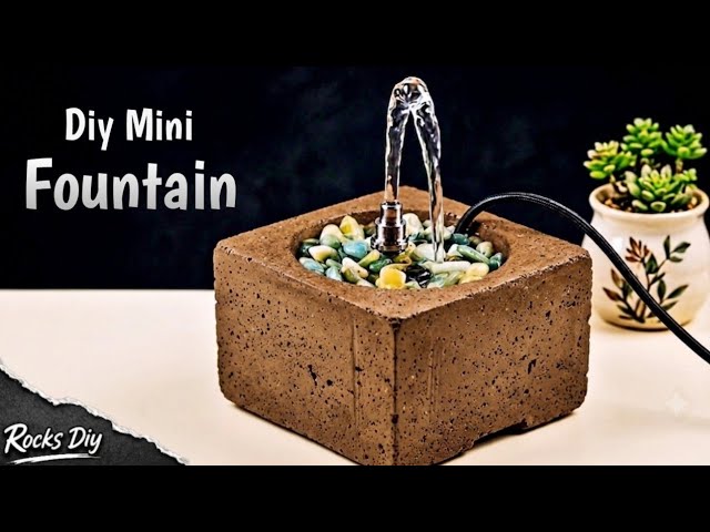 DIY Mini Tabletop Fountain | Easy Water Fountain Tutorial! #WaterFountain