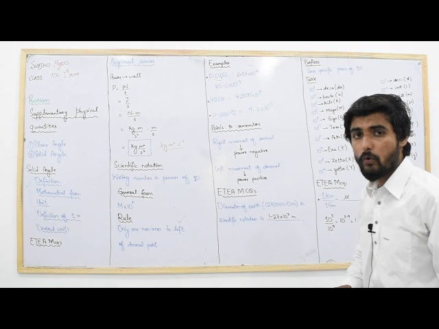 Physics XI, Scientific notation