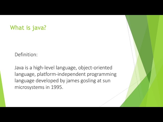 introduction to java
