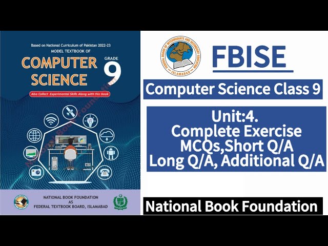 Class 9 Computer Unit 4,Complete Exercise| New Syllabus 2024| LearnOnlineWithAnum