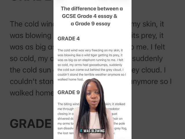 How to turn a Grade 4 creative writing essay into a Grade 9 answer (GCSE English, Paper 1)