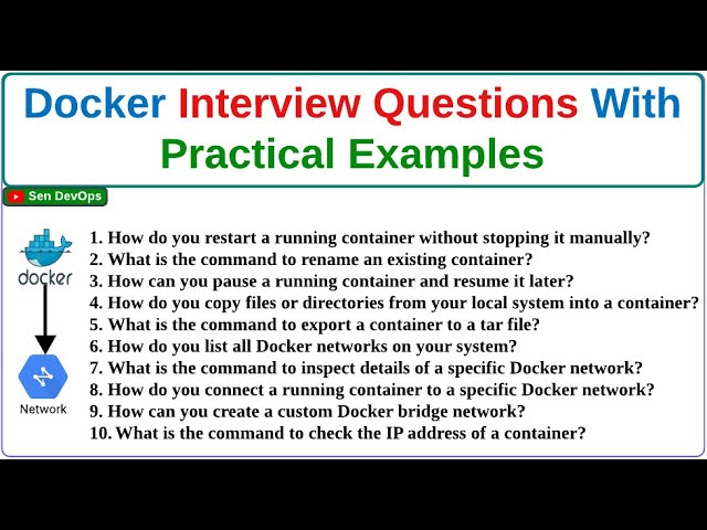 Part - 9. Docker Interview Questions with Practical Examples | @SenDevOps