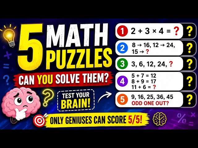 Can you solve this 5 math puzzles ? 99℅fail