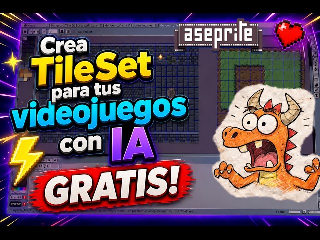 Create TileSets for your Video Games with FREE AI! #aseprite #AI