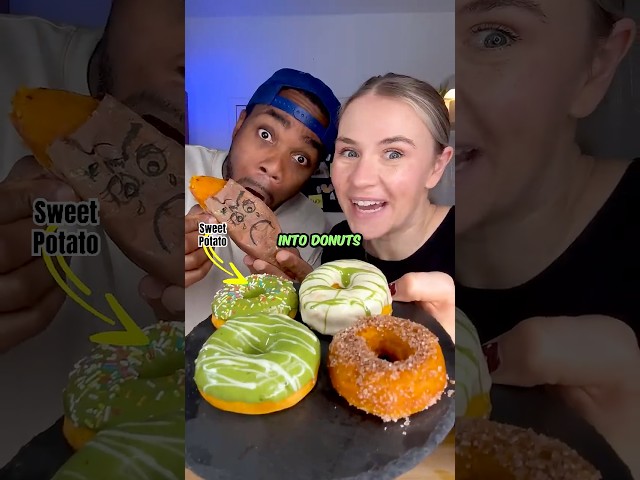 We Turned a Sweet Potato into DONUTS🍠🍩