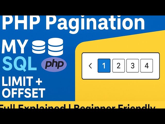 PHP Pagination Tutorial | Pagination in PHP with MySQL | Full Explanation + Code (Beginner Friendly)