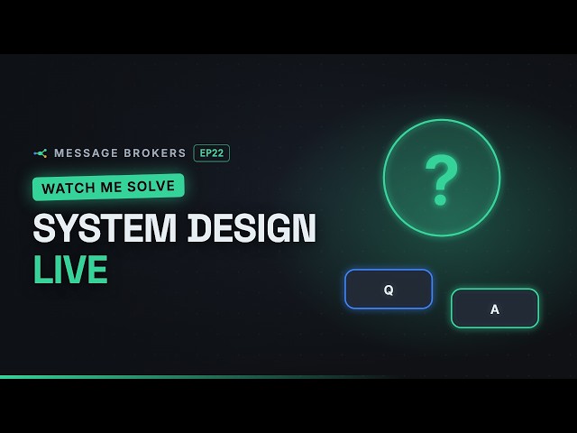 System Design Interview, Live — Design a Message Queue (FAANG Walkthrough)