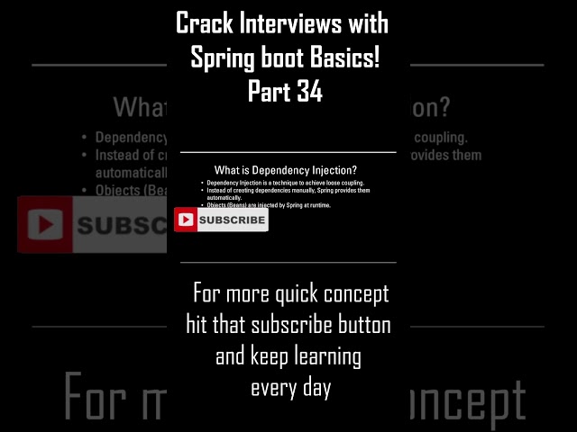 How Spring Injects Objects at Runtime 🤯 | Dependency Injection Explained #SpringBoot