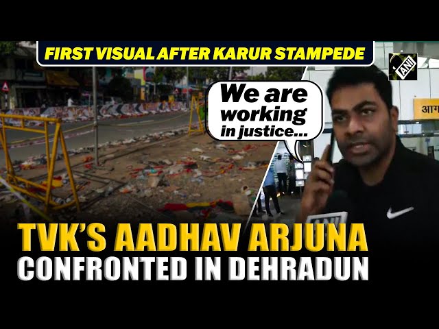 Vijay-led TVK’s Aadhav Arjuna’s first visual post Karur tragedy, confronted in Dehradun, skips event