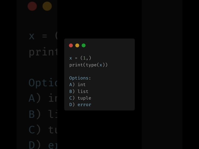 Python Tuple Syntax Explained