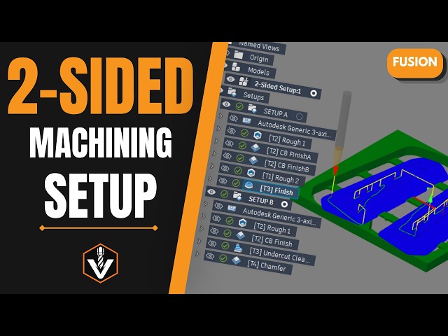 Fusion 2-Sided Machining Tutorial | Custom 1911 Grips