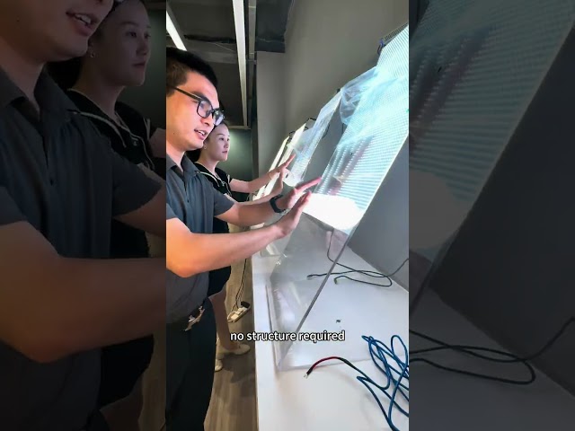 HSKG Flexible Transparent LED Film Display #led #ledlights #science #museum #light #interiordesign