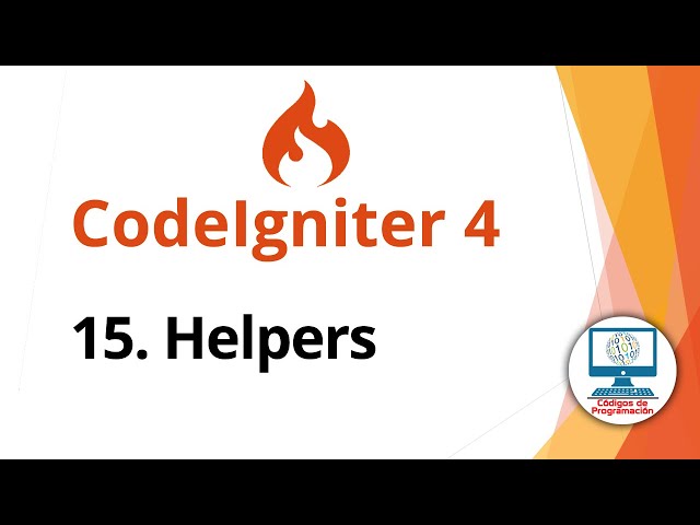 Curso CodeIgniter 4 | Creación y uso de helpers
