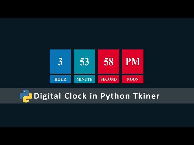 How to Make a Digital Clock in Python Tkinter #Hindi #Clock #Tkinter #Python