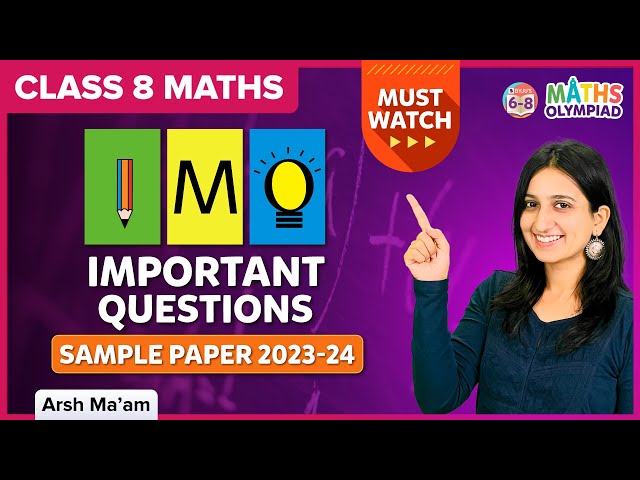 IMO - Important Math Olympiad Questions | Official Sample Questions 2023-24 | Class 8