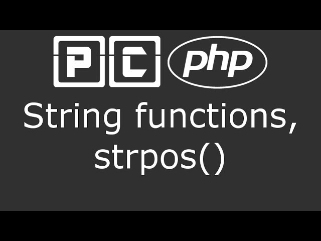 PHP beginners tutorial 23 - string functions, strpos