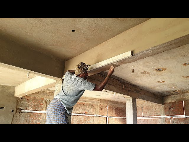 Plastering Beam Techniques_Building Ceiling Beam Plastering work in Fast and Easy Way|Beam Plaster
