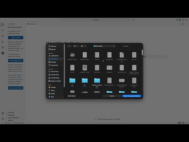 Create a Java  Project on VSCode
