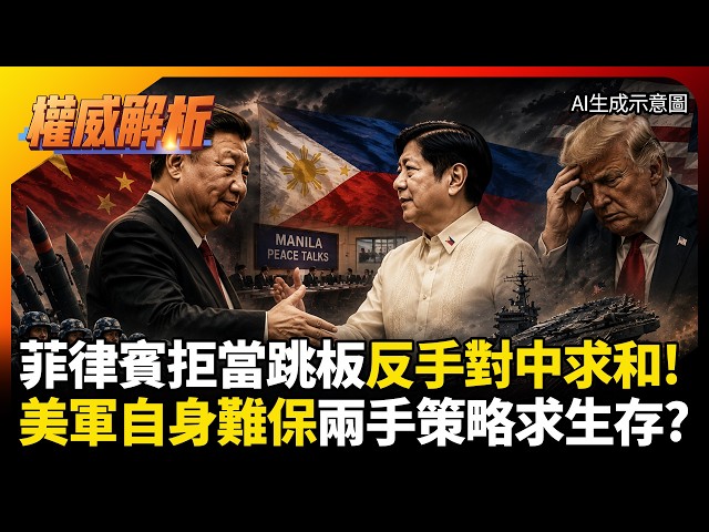 美軍航母陷泥淖自身難保! 菲律賓拒當跳板反手對北京求和 美軍強用海外基地擋不住 兩手策略求活路?｜#權威解析 #環球大戰線 #寰宇全視界