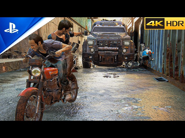 UNCHARTED 4 - THE BEST CHASE IN GAMING HISTORY | ULTRA Realistic Graphics Gameplay [4K 60FPS HDR]